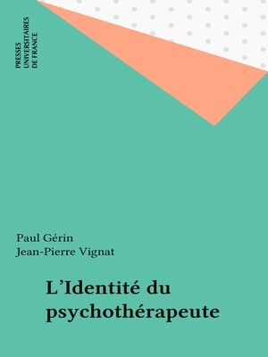 cover image of L'Identité du psychothérapeute